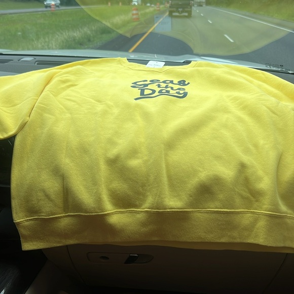 With Love from Emily + Meritt ~ Yellow Seas the Day Sweatshirt ~ Large - Picture 15 of 17